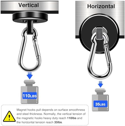 LOVIMAG Magnetic Hooks 110LBS Strong Magnets Cruise 12Pack Magnet - Image 3