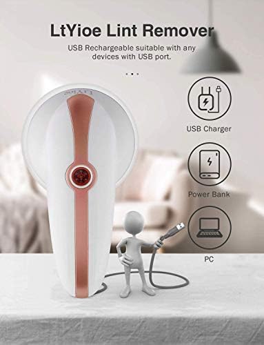 Lint Remover Shaver LtYioe Fabric Shaver USB Rechargeable Sweater Shaver Fabric - Image 4