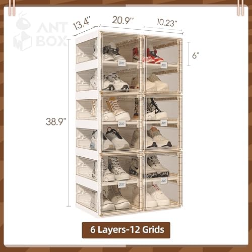 ANTBOX Foldable Shoe Rack, Shoe Organizers - Image 3
