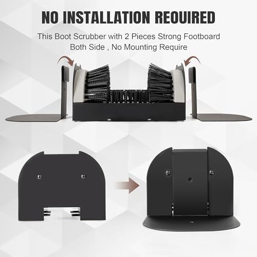 Portable Boot Scrubber with Fold-Out Footboards | No Mounting Required - Image 2