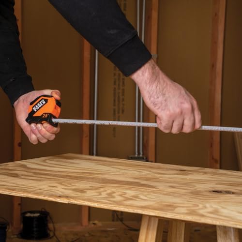 Klein Tools 9525 Tape Measure, 25-Foot Compact Double-Hook Imperial Measuring - Image 5
