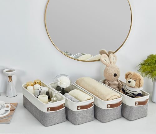 DECOMOMO Narrow Storage Bins, Small Storage Baskets - Image 4
