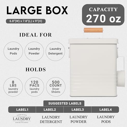 ZOES HOMEWARE 3-Set Laundry Room Organization and Storage | Modern Farmhouse - Image 4