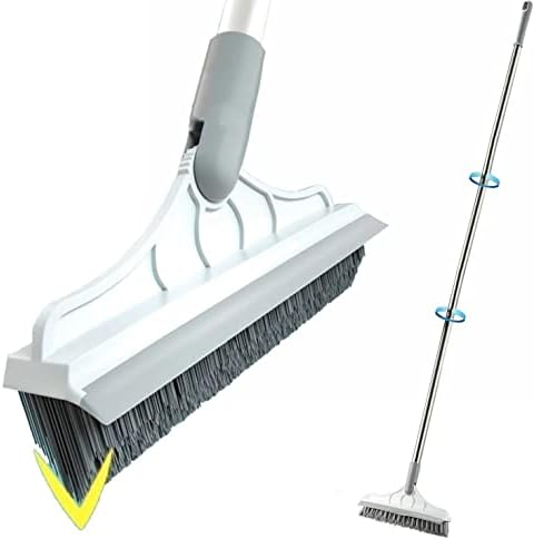 2 in 1 Cleaning Scrub Brush Grout Brush Scrapee 3 Poles 47.6'' Floor Scrub Brush by CraftinAround