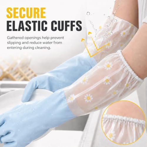 Dishwashing Cleaning Gloves Waterproof Tear-Resistant Household Rubber Cleaning - Image 4