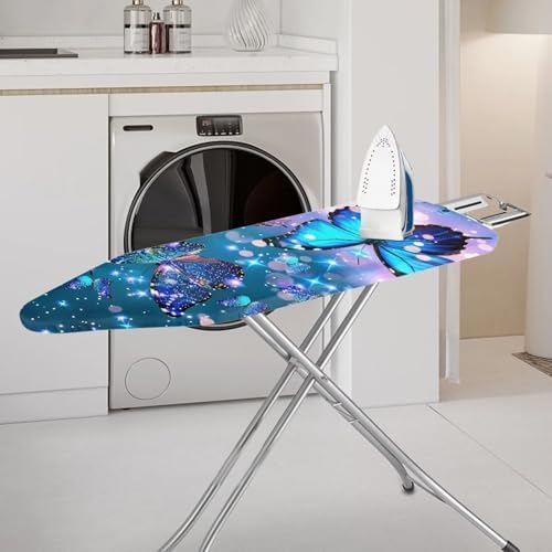 Blue Butterfly Ironing Board Cover and Pad Extra Thick Heavy Duty Padded 3 - Image 2