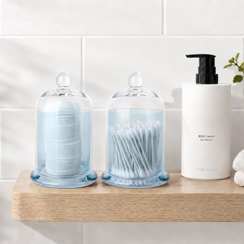 rejomiik Qtip Holder Glass Apothecary Jars - Image 3