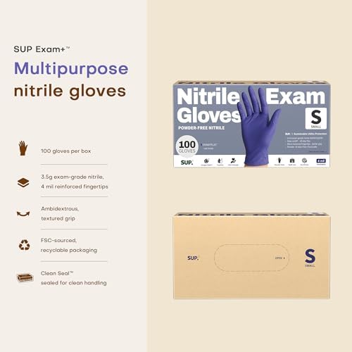 SUP Powder-Free Nitrile Exam Gloves, 100/1000 Ct Food Safe Latex-Free Medical - Image 6