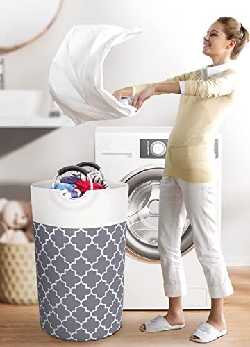 Large Laundry Basket 82L Tall Collapsible Hamper - Image 6