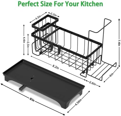 Sponge Holder for Kitchen Sink, Self-Draining Sink Caddy - Image 2