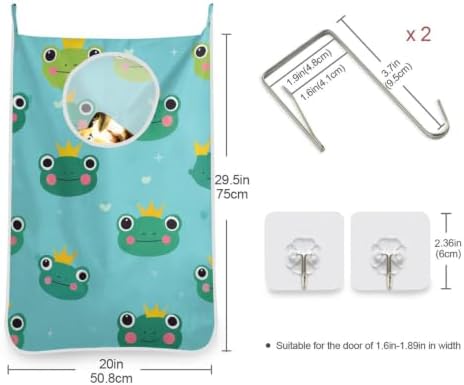 Hanging Laundry Hamper Bag Over the Door Laundry Hamper Wall Hamper Large Dirty - Image 3