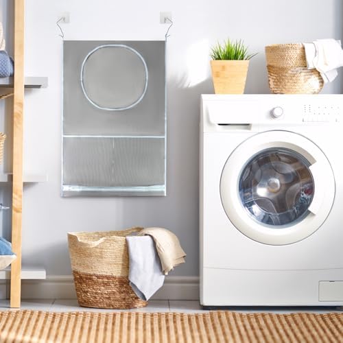QWORK Hanging Laundry Hamper Bag, 2 Pack Over the Door Laundry Bag - Image 2