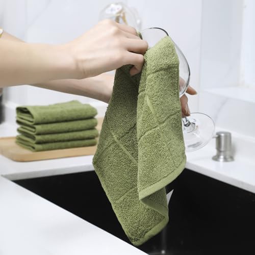 Glynniss Kitchen Dish Cloths for Washing Dishes, Rust Terry Dish Rags - Image 2