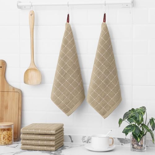 Homaxy 100% Cotton Terry Kitchen Dish Cloths, 4 Pack - Image 6