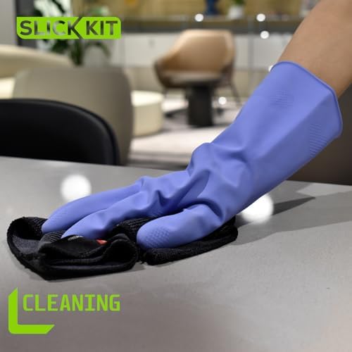 Rubber Kitchen Dishwashing Gloves, 3 Pairs - Image 6
