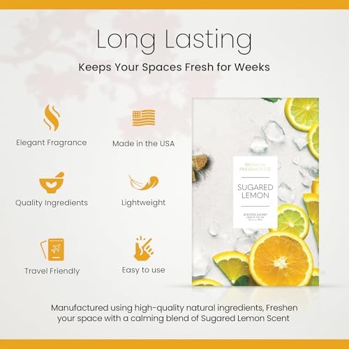 Brooklyn Fragrance Co. Fruits Sachet Bags – Sugared Lemon Scented Pouches – - Image 3