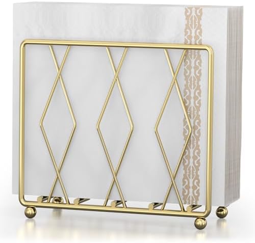 Gold Metal Napkin Holder for Table by LWSFF
