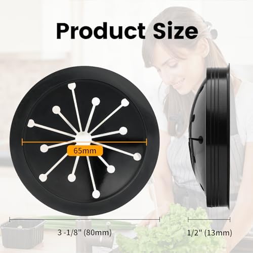 Garbage Disposal Splash Guard, 2 Pack 3 1/8" Sink Baffle Disposer Drain Splash - Image 7