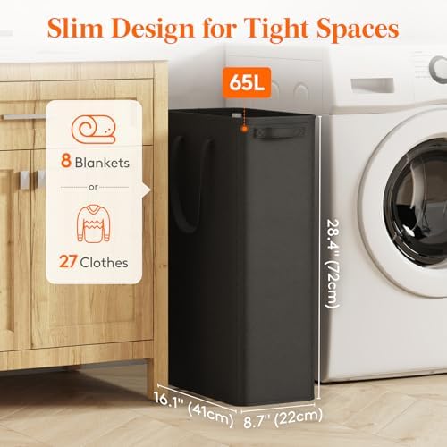Lifewit 2 Pack Slim Laundry Hamper - Image 2