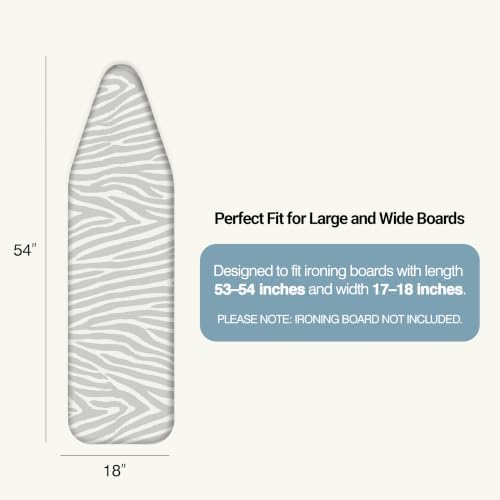 UniSimp Ironing Board Cover and Pad 18"x54" Extra Thick Natural Cotton - Image 2