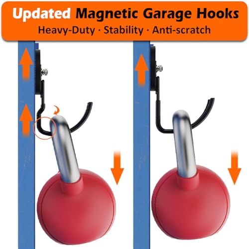 MUTUACTOR Updatde Magnetic Hooks, 40lbs 2Packs Strong Magnetic Hooks Heavy Duty - Image 4