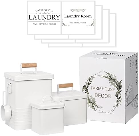 ZOES HOMEWARE 3-Set Laundry Room Organization and Storage | Modern Farmhouse by ZOESHOMEWARE