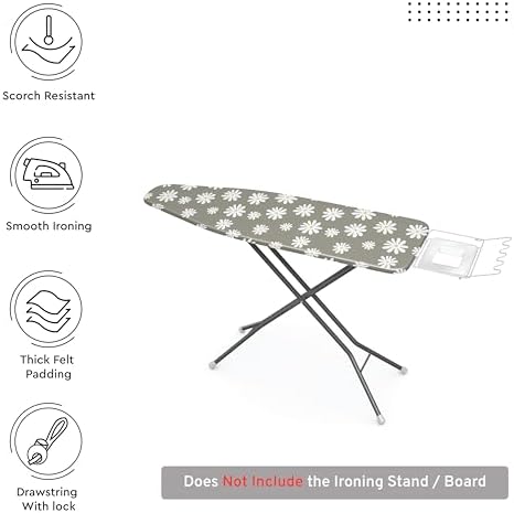Encasa XO Ironing Board Cover and Pad, Thick Felt 42"x14" - Image 3