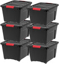IRIS USA 6-Pack 32 Quart Storage Bins by IRISUSA