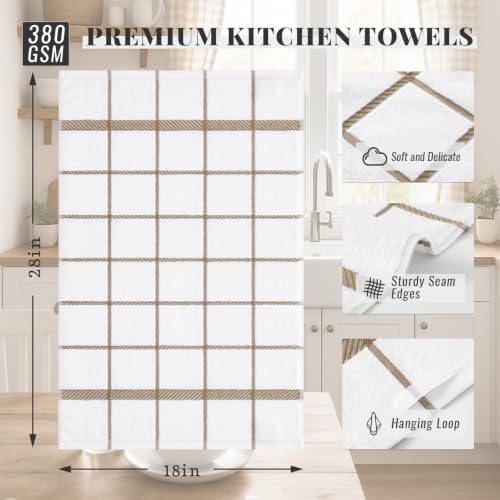 Homaxy Terry Stripe Kitchen Towels 18"x28", 6 Pack - Image 2