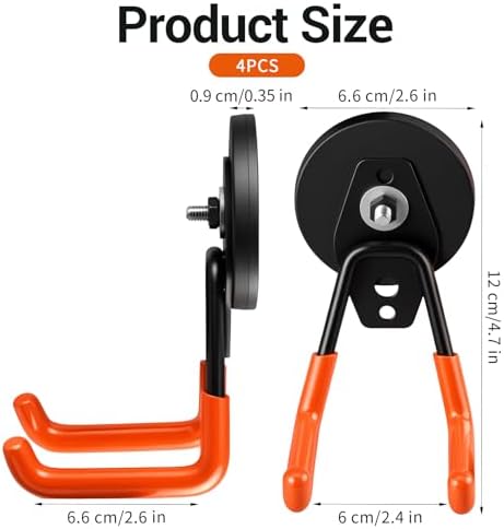 4Pcs Heavy Duty Magnetic Hook, Large Magnetic Utility Hooks - Image 2