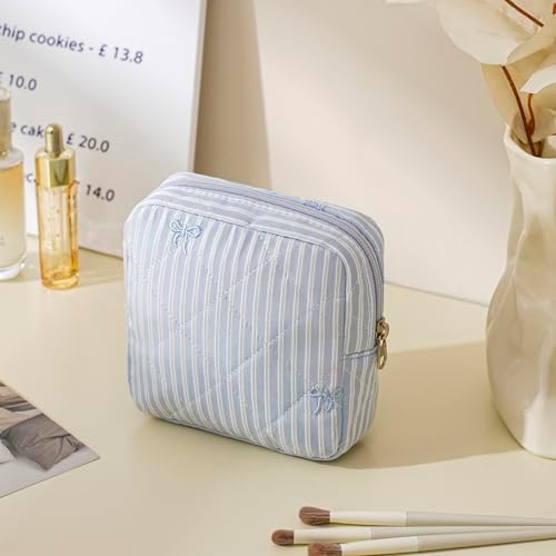 RSRSLEII Mini Quilted Striped Makeup Pouch - Image 3