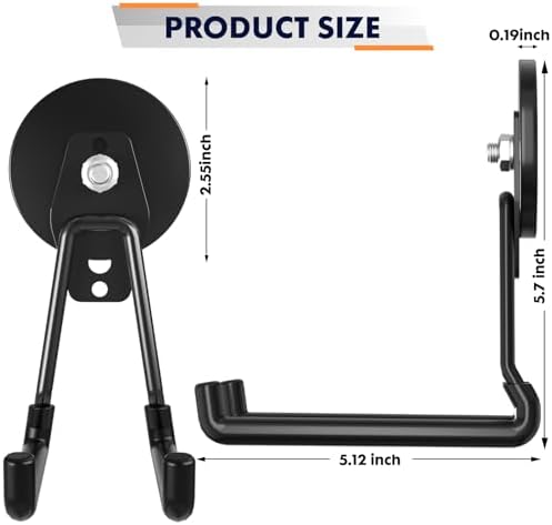 Upgraded Magnetic Garage Hooks, Hoses and Garden Tools, No-Drill Storage - Image 5