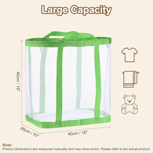 uxcell Collapsible Laundry Basket, Mesh Hamper - Image 2