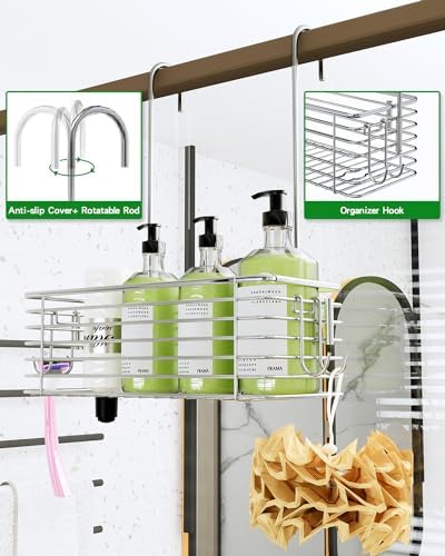 Over Door Shower Caddy, Stainless Steel Bathroom Organizer - Image 5