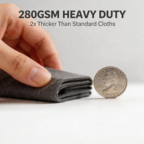 10 Pack Microfiber Cleaning Cloths, Thickened Streak Free & Lint Free Glass - Image 6