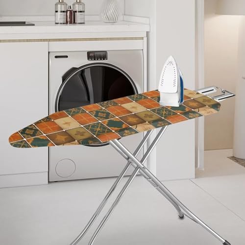 Moroccan Ceramic Tiles Steam Ironing Board Cover, Vintage Square Tile Standard - Image 2