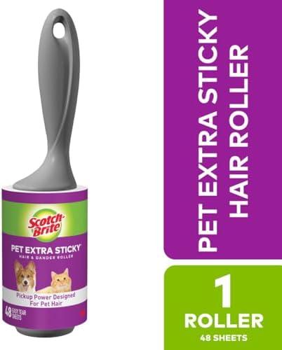 Scotch-Brite Pet Hair Pickup Extra Sticky Lint Roller, 50% Stickier, Fur & - Image 2