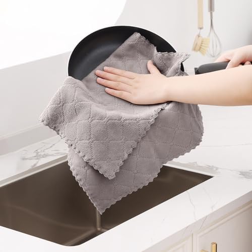 Homaxy 12 Pack Super Soft Absorbent Dish Towels - Image 4