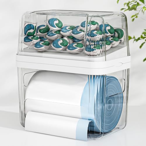 2-in-1 Trash Bag Holder Laundry & Dishwasher Pods Container, Garbage Bag by FELIZHOUSE