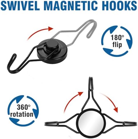 E BAVITE Swivel Swing Magnetic Hook 120LBS Heavy Duty Magnet Hook 10 Pack - Image 2
