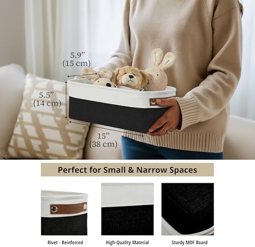 DECOMOMO Narrow Storage Bins, Small Storage Baskets - Image 3