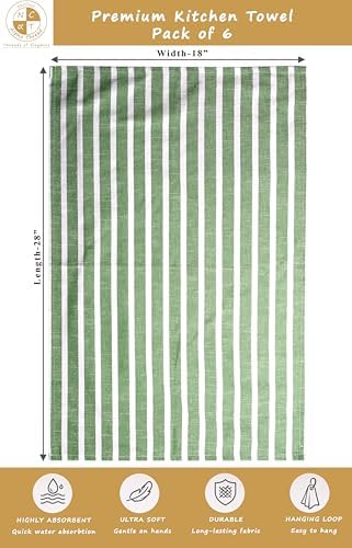 Pack of 6 Cotton Kitchen Towels Set, Dish Towels, Cleaning Rags, Kitchen Dish - Image 4