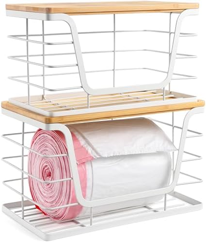 ALOCEO 2 Pack Potato and Onion Storage Bins, Large Trash Bag Holder Under Sink - Image 4