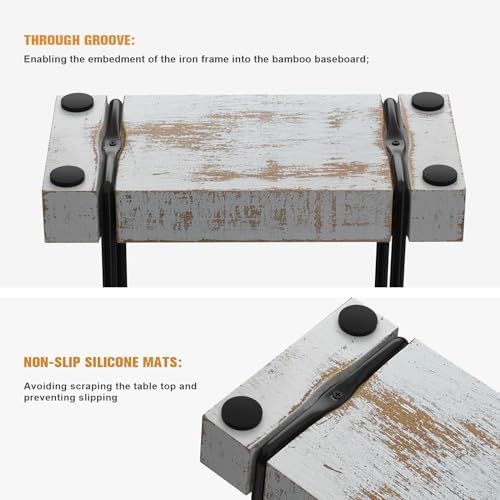 Wican Napkin Holder for Table, Wood Iron Standing Napkin Dispenser - Image 5