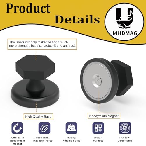 Magnetic Hooks Heavy Duty 140lbs - Image 4