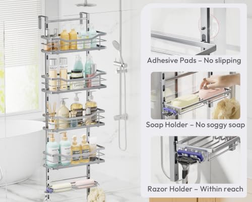 SWTYMIKI Over the Door Shower Caddy - Image 6