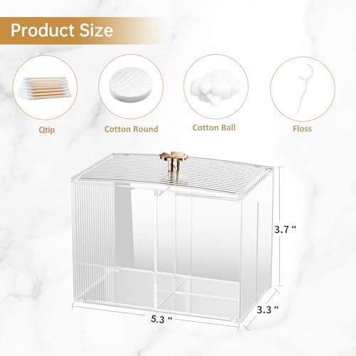 3 Slots Clear Plastic Q Tip Holder - Image 2