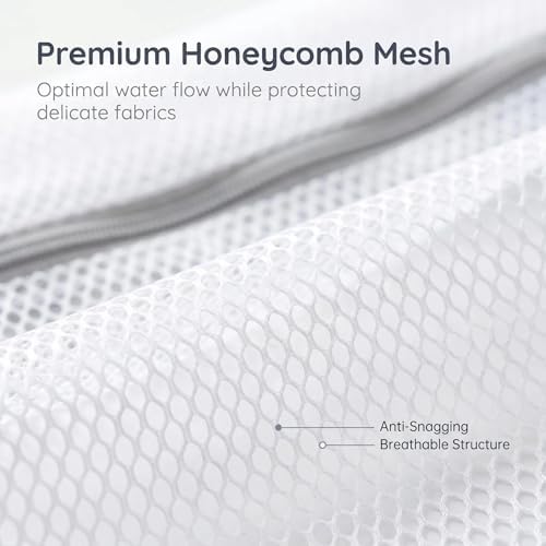 6-Pack Honeycomb Zipper Laundry Bags, Durable Mesh Wash Bags - Image 5