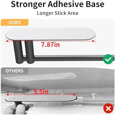 Paper Towel Holder Under Cabinet, Upgraded Dual-Rod Adhesive Paper Towel Holder - Image 3