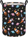 Round Laundry Basket Collapsible Storage Hamper Organizer Planet Rocket by LANGYASHAN